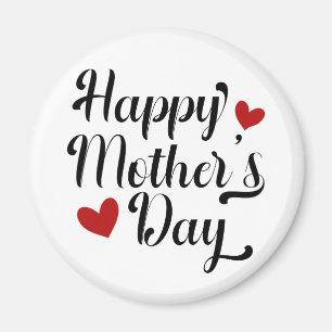 Imán Simple y feliz caligrafía del día de la madre I