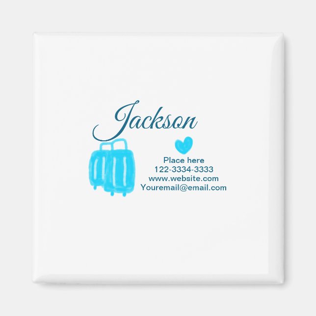 Imán Simple y mínimo añadir el nombre de texto lugar de (Frente)