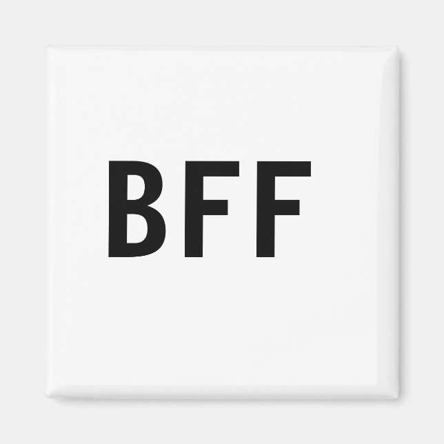 Imán Simple y mínimo BFF mejores amigos nombre personal (Frente)