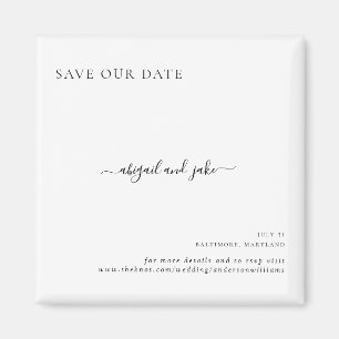 Imán Simplemente Elegante Minimalista Boda Guarda nuest