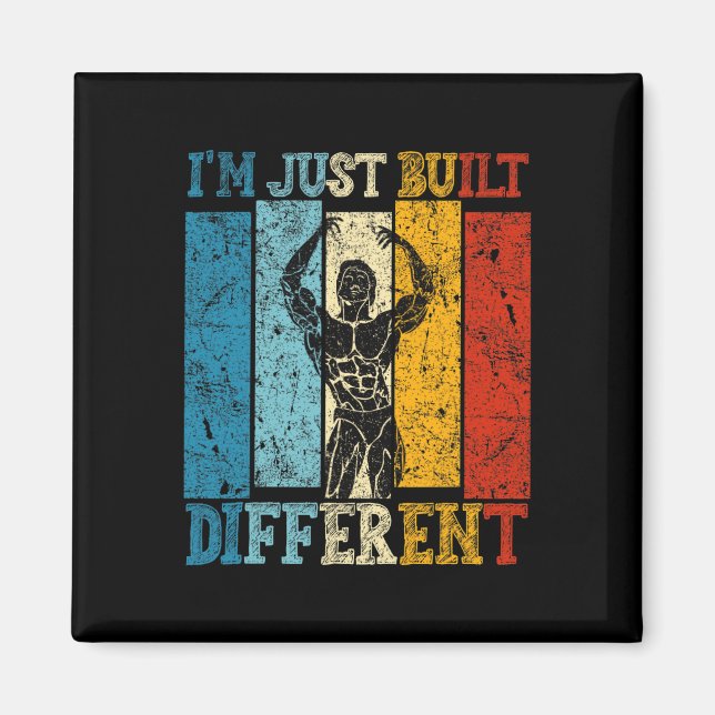 Imán Simplemente Estoy Construido Diferente - Fitness C (Frente)