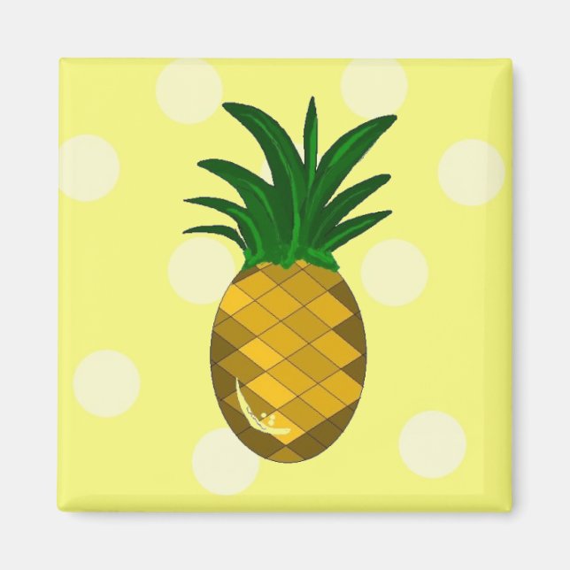 Imán Simplemente piña fresca (Frente)