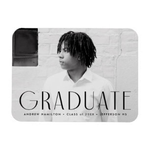 Imán Simplicidad moderna Graduación de fotos en negro