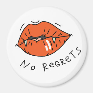 Imán Sin arrepentimiento los labios rojos contra San Va