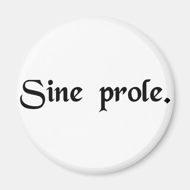 Imán Sin descendencia. (Frente)