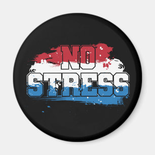 Imán Sin estrés - Mentalidad positiva azul rojo