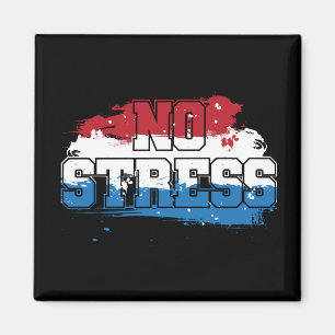 Imán Sin estrés - Mentalidad positiva azul rojo