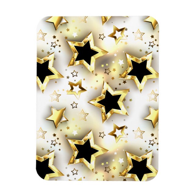 Imán Sin inconvenientes de luz con estrellas de oro (Vertical)