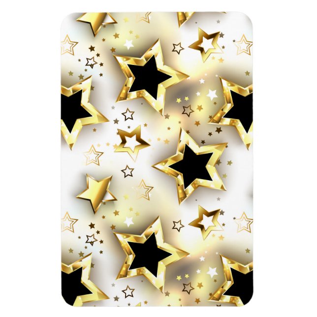 Imán Sin inconvenientes de luz con estrellas de oro (Vertical)