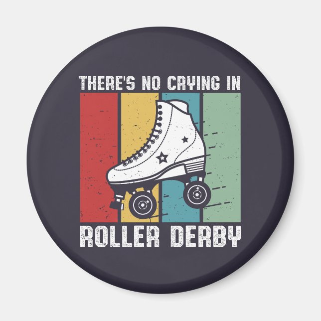 Imán Sin Llorar En Roller Derby Funny Rollersking (Frente)