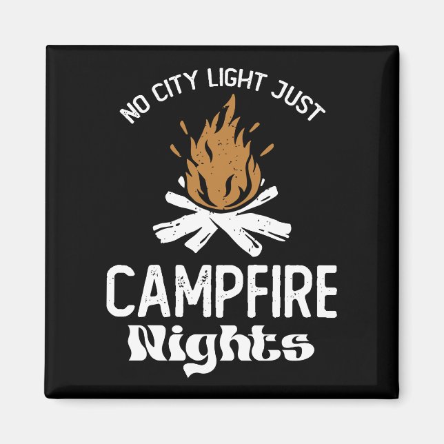 Imán Sin Luces de Ciudad Solo Noches de Fuego de Campam (Frente)