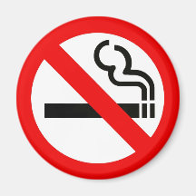 Imán sin signo de no fumar