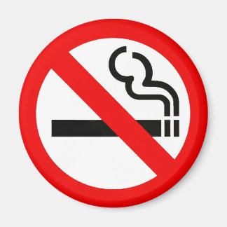 Imán sin signo de no fumar
