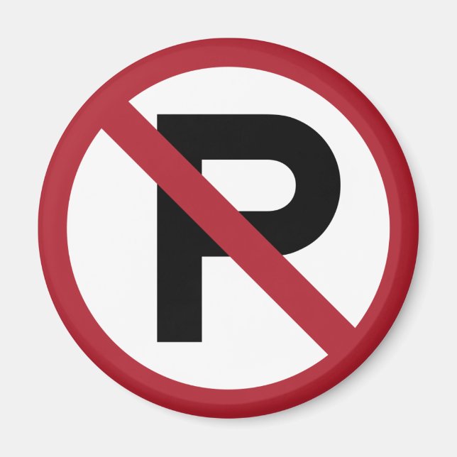 Imán Sin símbolo de estacionamiento (Frente)