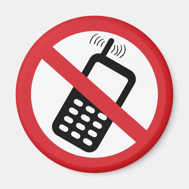 Imán Sin teléfonos celulares (Frente)