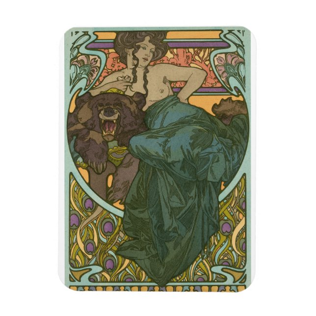 Imán Sin título de Alphonse Mucha (1902) (Vertical)