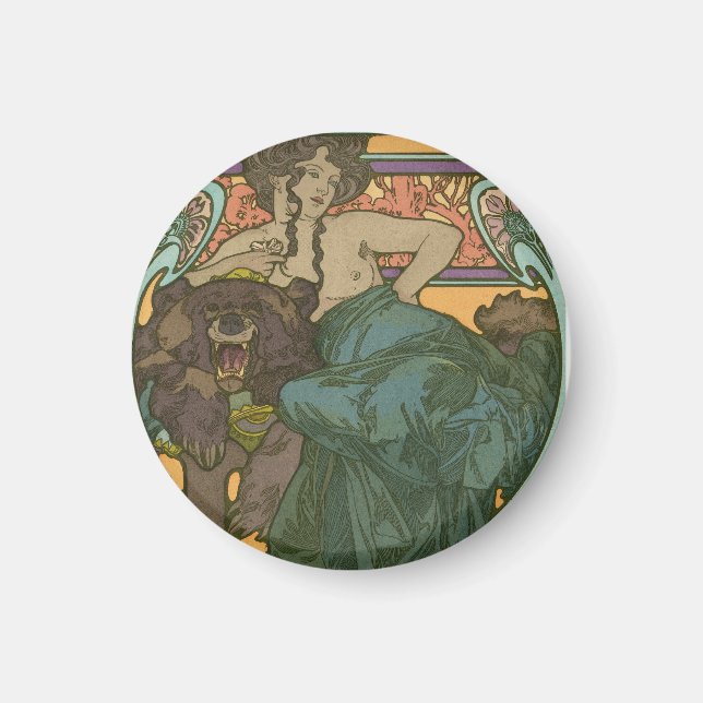Imán Sin título de Alphonse Mucha (1902) (Frente)