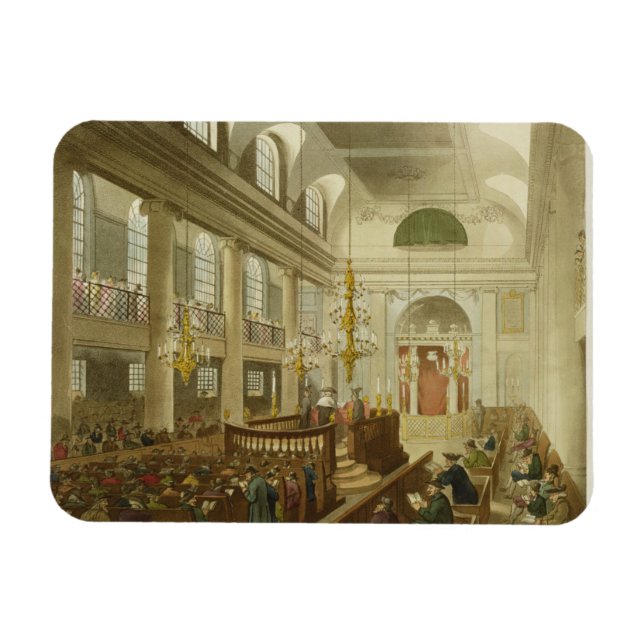 Imán Sinagoga, Dukes Place, Houndsditch, de Ackerman (Horizontal)