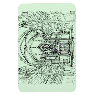 Imán Sinagoga gótica verde de la NYC