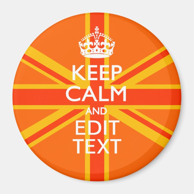 Imán Sindicato naranja Jack Bandera Británica (Frente)