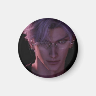 Imán Síndrome Amor y Espacio Profundo Anime Magnet