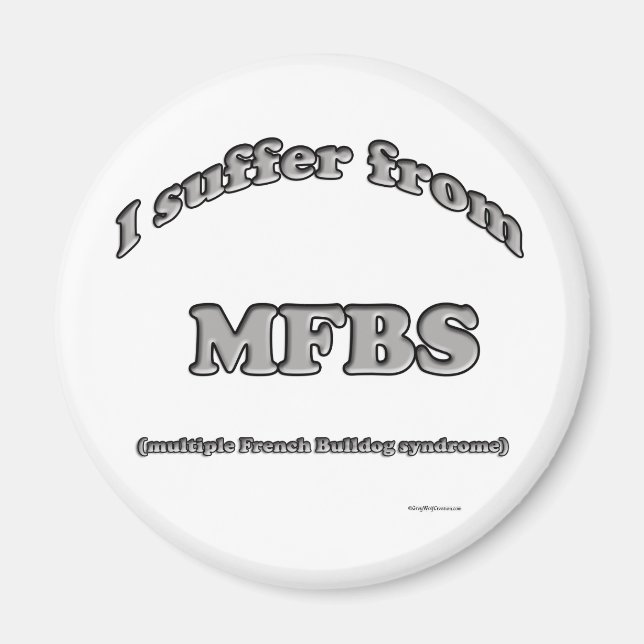 Imán Síndrome de Bulldog francés - Magnet (Frente)