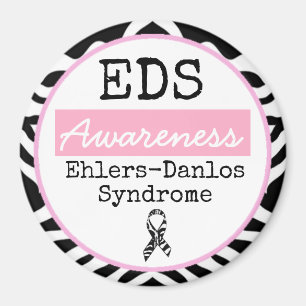 Imán Síndrome de Ehlers-Danlos negro y blanco EDS Magne