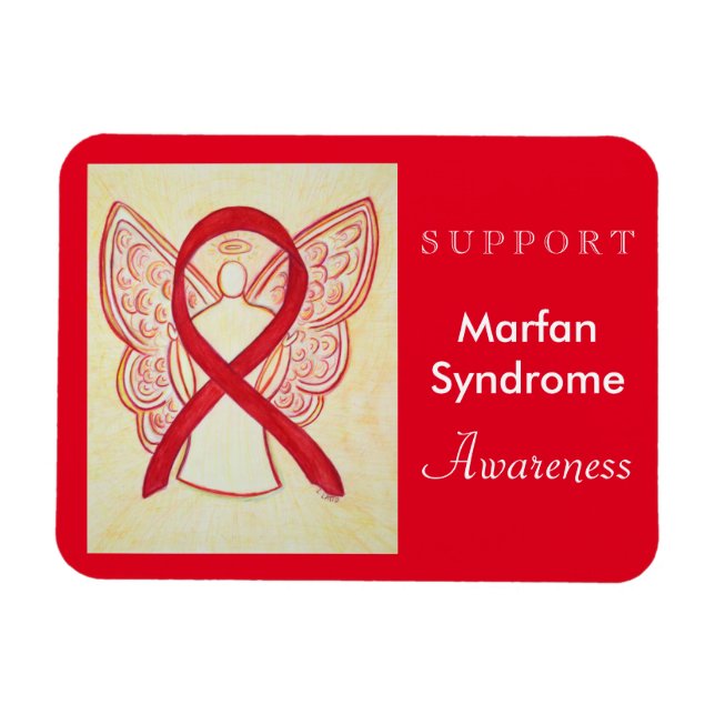 Imán Síndrome de Marfan Awareness Ribbon Angel Magnet (Horizontal)