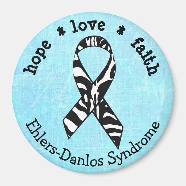 Imán Síndrome de Zebras Azules EDS Ehlers-Danlos Magnet (Frente)