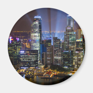 Imán Singapur downtown ciudad por la noche