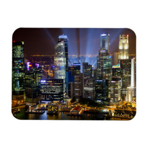 Imán Singapur downtown ciudad por la noche