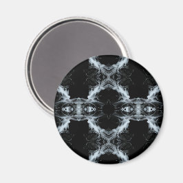 Imán Sins and Virtues Abstract Black White Fluid Art