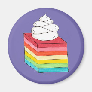 Imán Síntesis de ensalada de Gelatina de Arcoiris retro