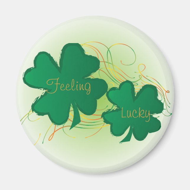 Imán Sintiéndose Realmente 🍀 Afortunado St. Patrick Da (Frente)
