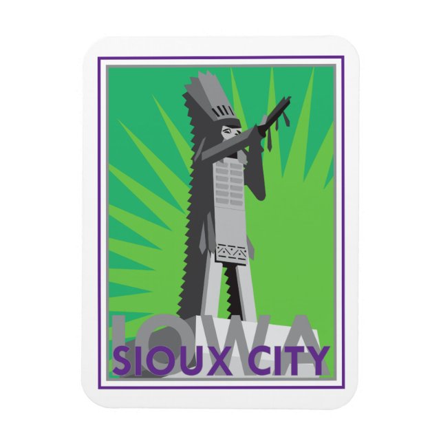 Imán Sioux City, IA Magnet (Vertical)