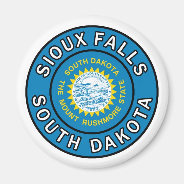 Imán Sioux Falls Dakota del Sur (Frente)