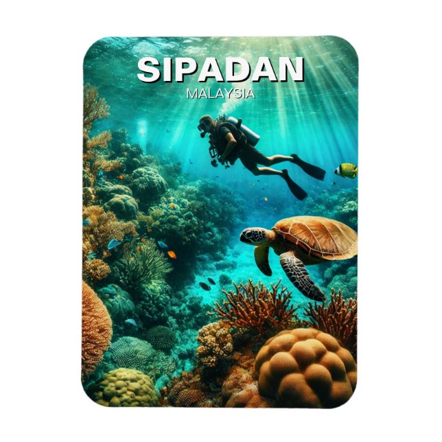 Imán Sipadan Malaysia Scuba Diver (Vertical)