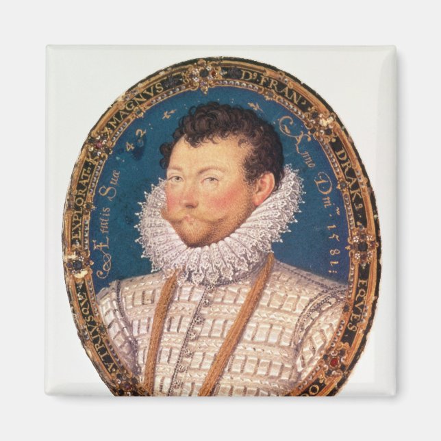 Imán Sir Francis Drake, 1581 (Frente)