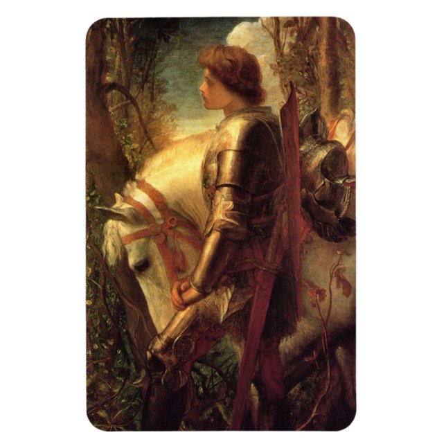 Imán Sir Galahad (de George Frederick Watts) (Vertical)