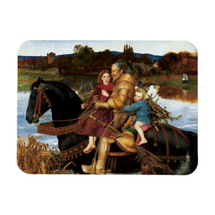 Imán Sir Isumbras en el Ford c. 1857 por John Millais