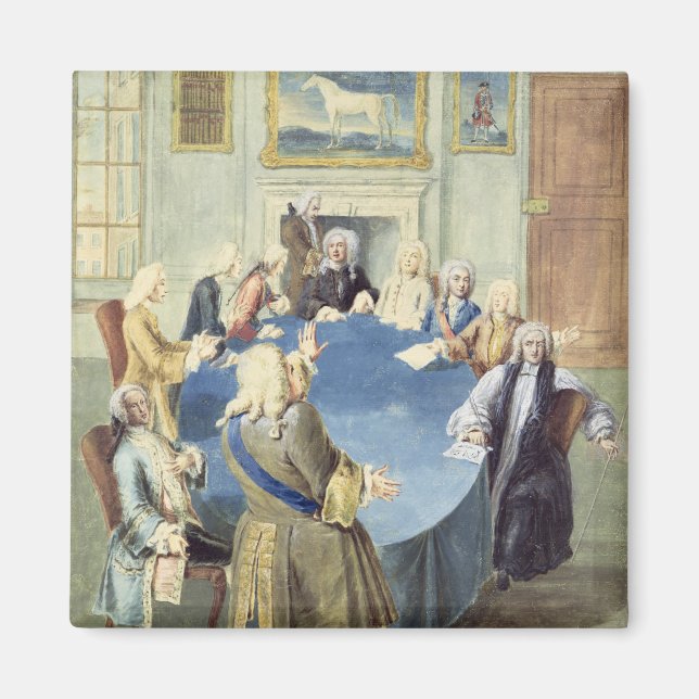 Imán Sir Robert Walpole dirigiéndose a su gabinete (Frente)