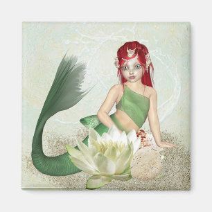 Imán Sirena, arena y conchas