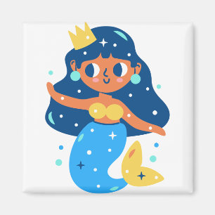 Imán Sirena azul