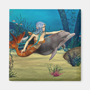 Imán Sirena con delfín