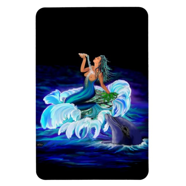 Imán Sirena con delfín (Vertical)