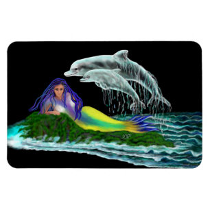 Imán Sirena con delfines