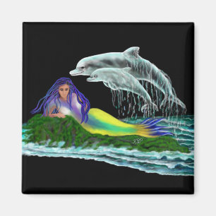 Imán Sirena con delfines