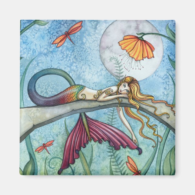 Imán Sirena de arte junto al estanque (Frente)
