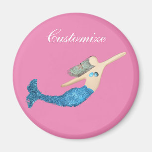 Imán Sirena de cola azul Natación Thunder_Cove