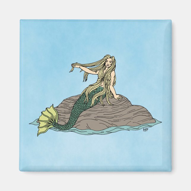 Imán Sirena en Rocas (Frente)